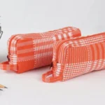 Cotton Orange Pencil Pouches