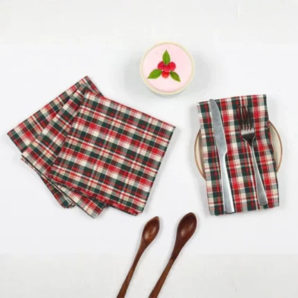 Cotton Checked Table Napkins